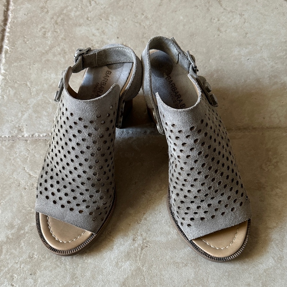 Barbara Barbieri Gray Suede Shoes Made in Italy